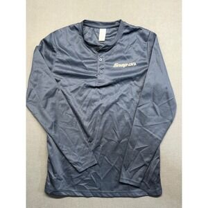 Snap-On Men's Long Sleeve Henley Shirt‎ Workwear Mechanic Blue Size Medium